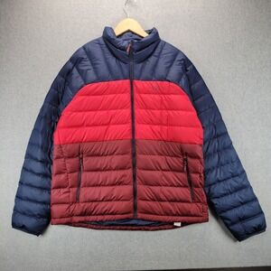 NWT LL‎ Bean Men Bean's 650 Down Jacket Colorblock Burgundy Nautical Navy XL
